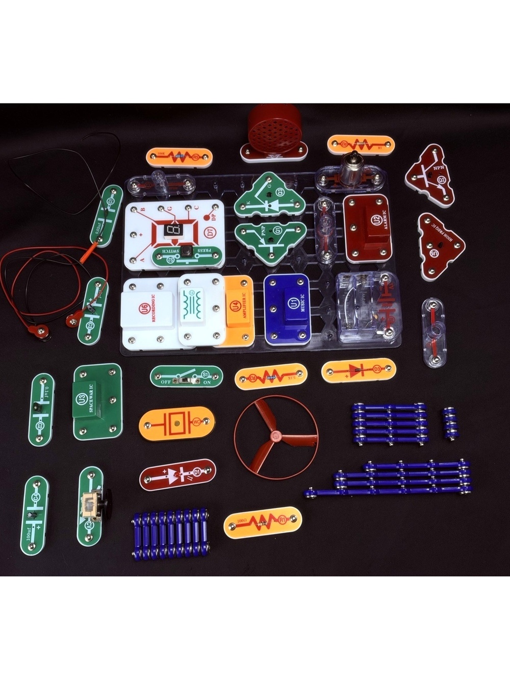 Elenco Electronic Snap Circuits Parts Lot Motor Battery Holder **Read**